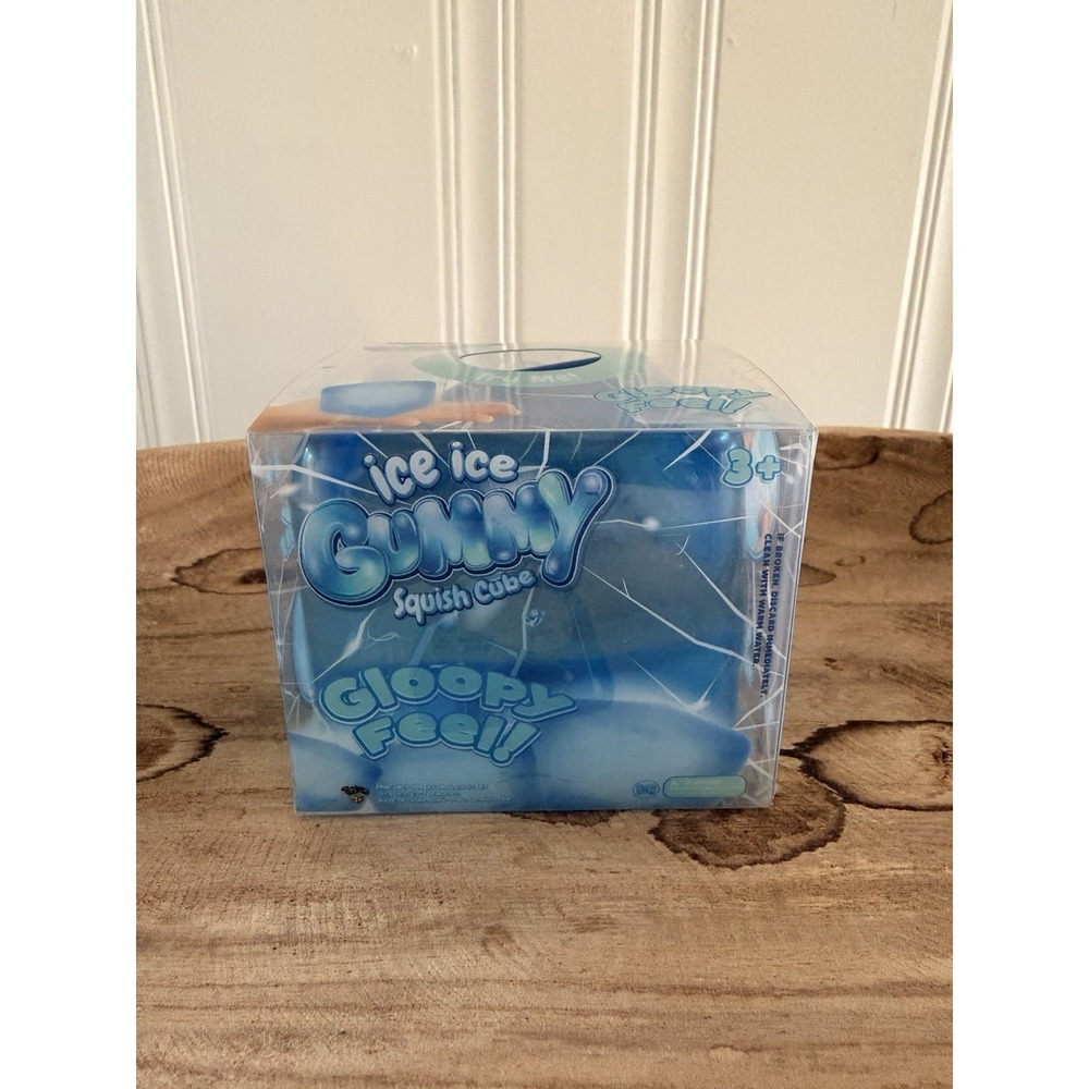 New PPNC Inc. Ice Ice Gummy Squish Cube Blue Goopy Viral Squishy Toy Nice Berg